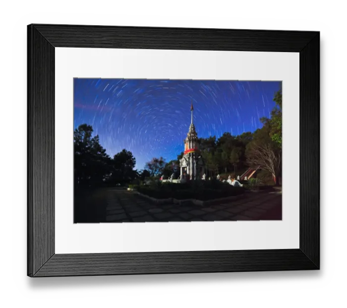 Framed Print : Star trails over the Doi Ang Khang Pagoda Framed Print : Star trails over the Doi Ang Khang Pagoda