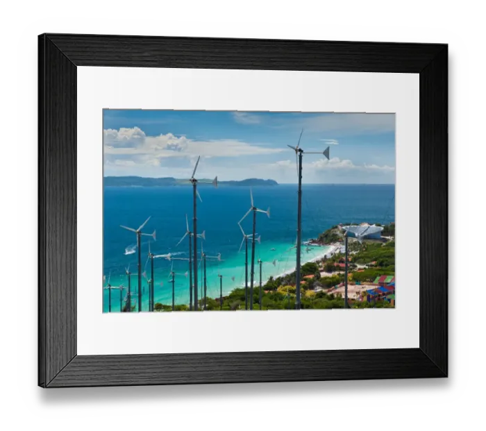Framed Print : Wind turbine at Koh Lan, Pattaya, Thailand Framed Print : Wind turbine at Koh Lan, Pattaya, Thailand