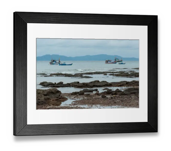 Framed Print : Thai traditional fishing boat in Thai gulf Framed Print : Thai traditional fishing boat in Thai gulf