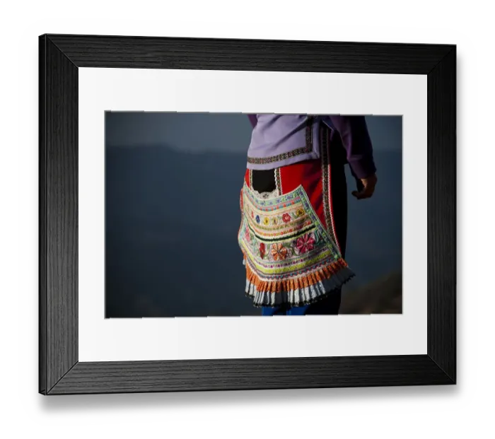 Framed Print : Hanis traditional skirt