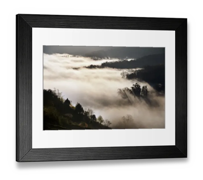 Framed Print : Foggy day in Yuanyang