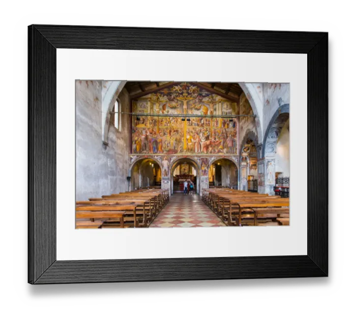 Framed Print : Inside of Church of S. Maria degli Angioli, Lugano Framed Print : Inside of Church of S. Maria degli Angioli, Lugano