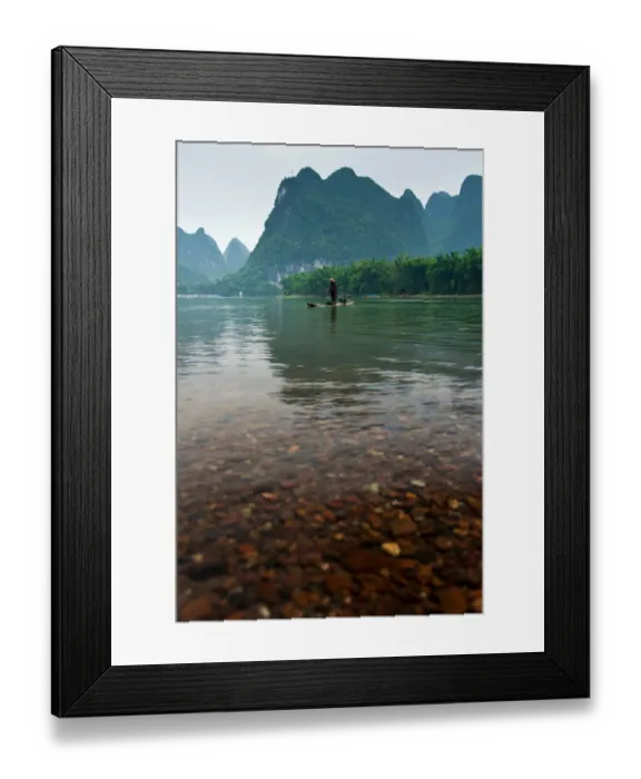 Framed Print : Traditional fisherman on the Li river Framed Print : Traditional fisherman on the Li river