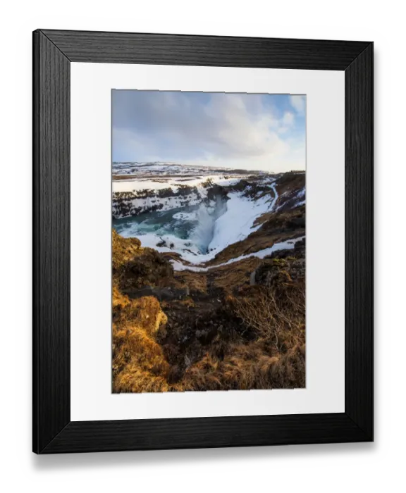 Framed Print : Gullfoss falls Framed Print : Gullfoss falls