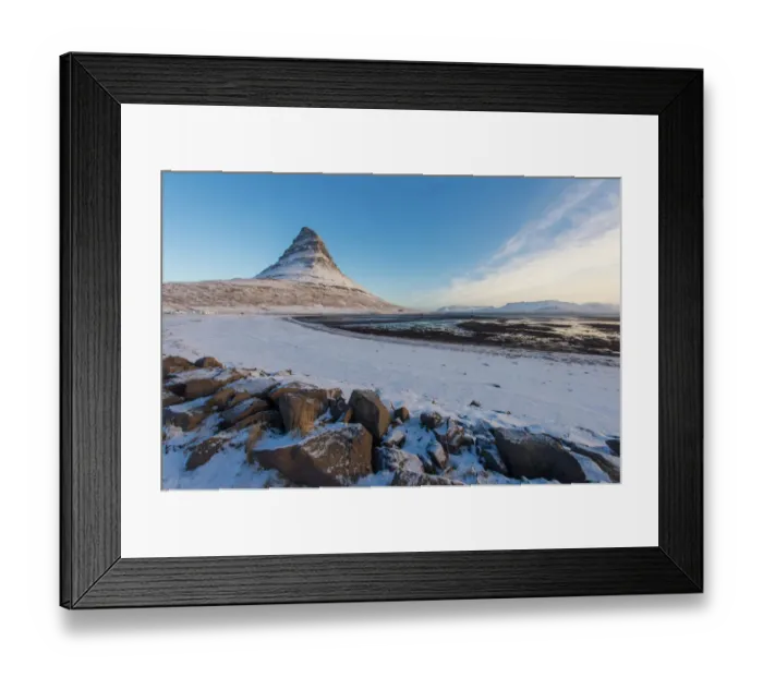 Framed Print : Kirkjufell in winter season, Iceland Framed Print : Kirkjufell in winter season, Iceland