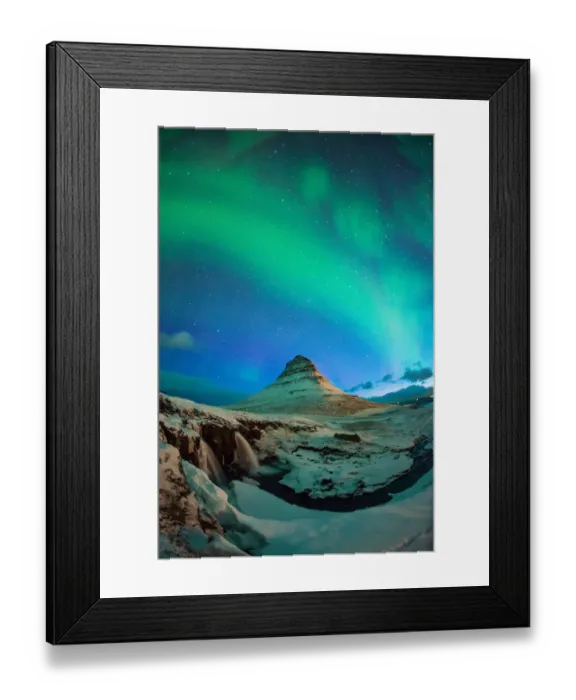 Framed Print : Northern Lights at Mt. Kirkjufell Framed Print : Northern Lights at Mt. Kirkjufell