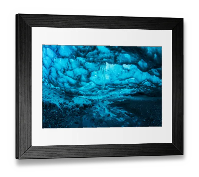 Framed Print : Inside the ice cave in Iceland Framed Print : Inside the ice cave in Iceland