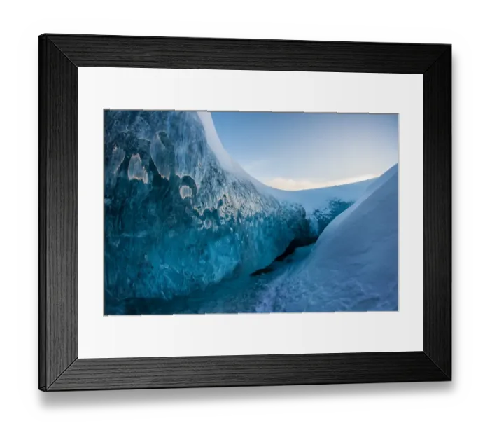 Framed Print : The entrance of ice cave in Iceland Framed Print : The entrance of ice cave in Iceland