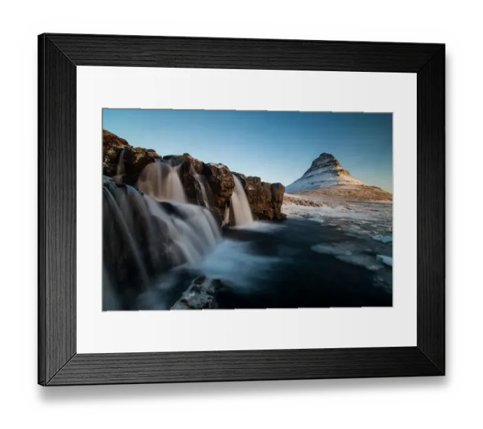Framed Print : Kirkjufellfoss in winter season, Iceland Framed Print : Kirkjufellfoss in winter season, Iceland