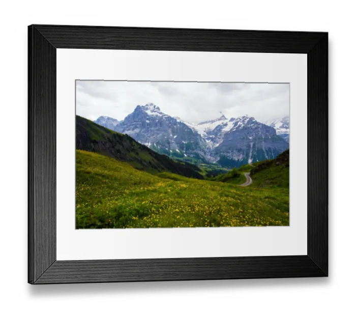 Framed Print : Landscape view of Grindelwald-First hiking route Framed Print : Landscape view of Grindelwald-First hiking route