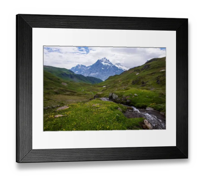 Framed Print : Landscape view of Grindelwald-First hiking route Framed Print : Landscape view of Grindelwald-First hiking route