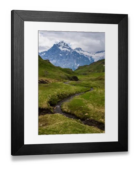 Framed Print : Landscape view of Grindelwald-First hiking route