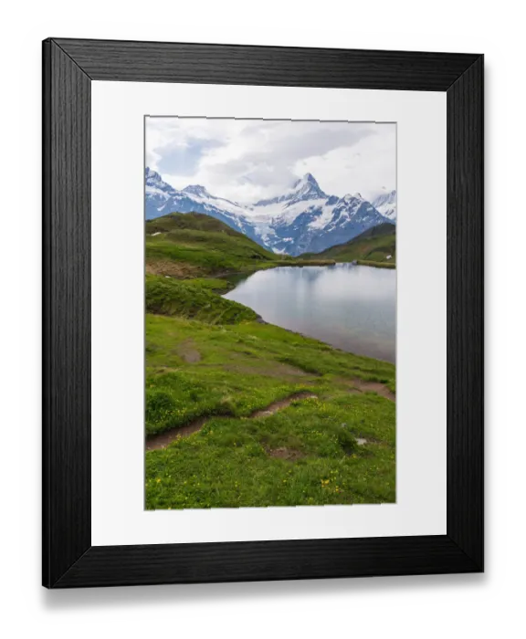 Framed Print : Lake Bachalpsee, Grindelwald-First, Switzerland Framed Print : Lake Bachalpsee, Grindelwald-First, Switzerland