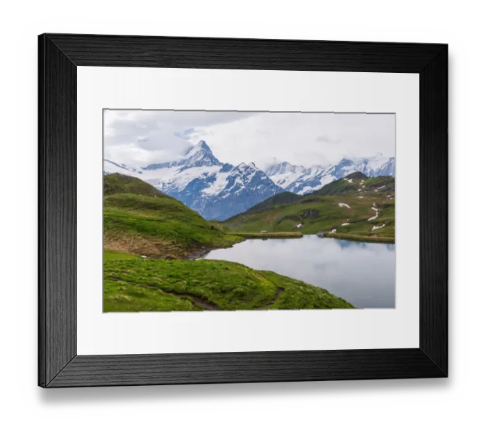 Framed Print : Lake Bachalpsee, Grindelwald-First, Switzerland Framed Print : Lake Bachalpsee, Grindelwald-First, Switzerland