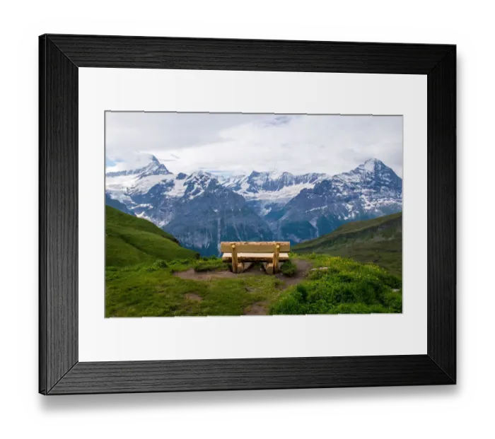 Framed Print : Landscape view of Grindelwald-First hiking route