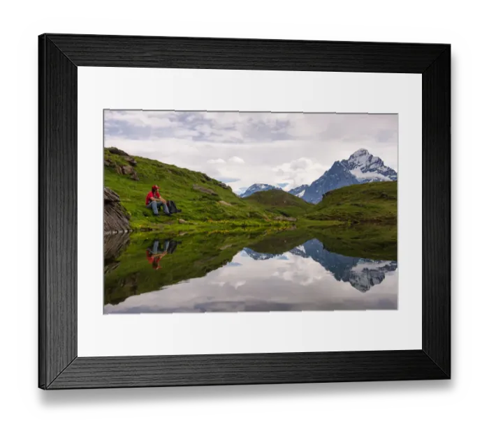 Framed Print : Lake Bachalpsee, Grindelwald-First, Switzerland Framed Print : Lake Bachalpsee, Grindelwald-First, Switzerland