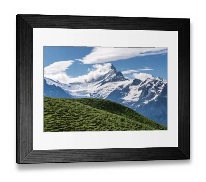 Framed Print : Landscape of the Grindelwald-First hiking route
