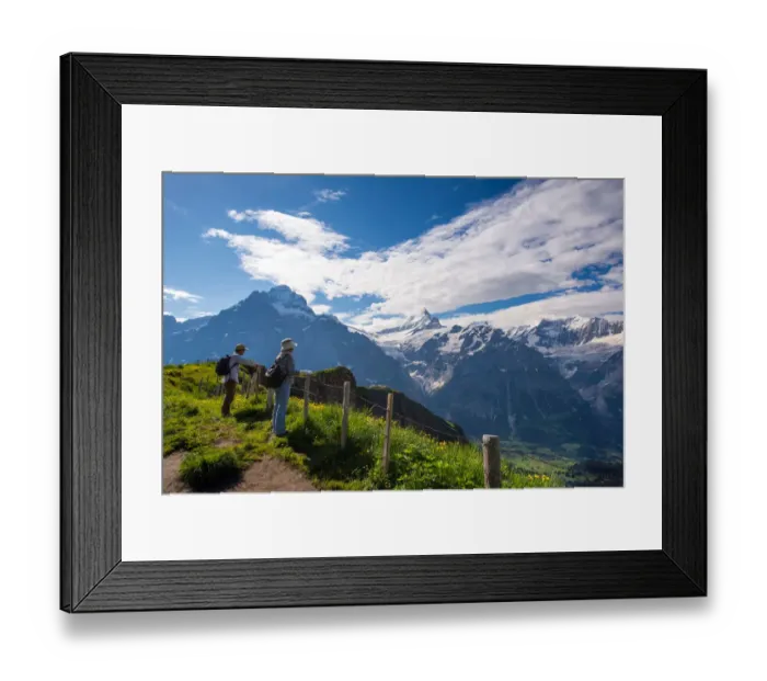 Framed Print : Landscape of the Grindelwald-First hiking route Framed Print : Landscape of the Grindelwald-First hiking route