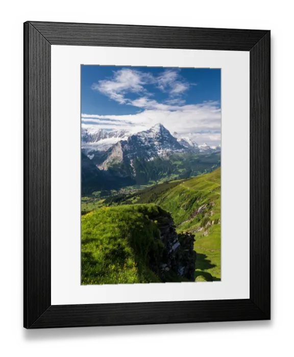 Framed Print : Landscape of the Grindelwald-First hiking route Framed Print : Landscape of the Grindelwald-First hiking route