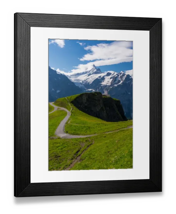 Framed Print : Landscape of the Grindelwald-First hiking route Framed Print : Landscape of the Grindelwald-First hiking route