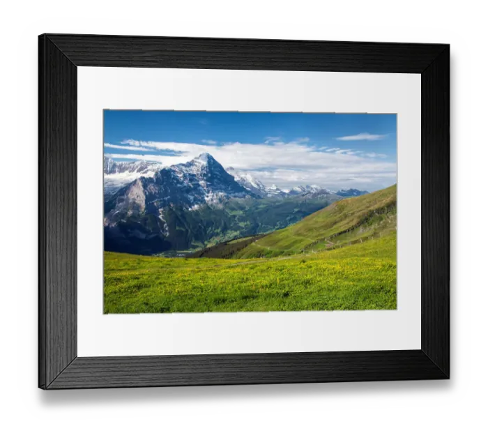 Framed Print : Landscape of the Grindelwald-First hiking route