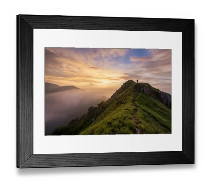 Framed Print : Mountain Grona summit with sunrise Framed Print : Mountain Grona summit with sunrise