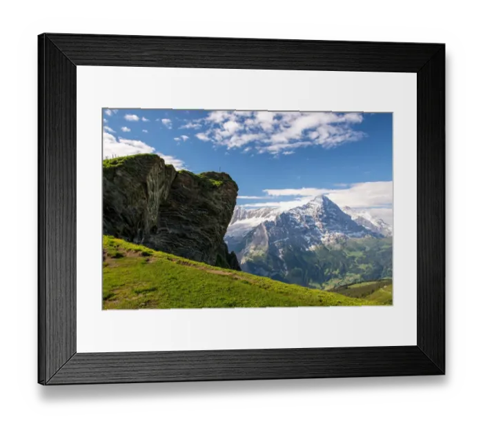 Framed Print : Landscape of the Grindelwald-First hiking route Framed Print : Landscape of the Grindelwald-First hiking route