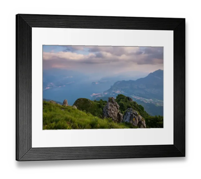 Framed Print : Lake como view from Pizzo Coppa on mountain Grona Framed Print : Lake como view from Pizzo Coppa on mountain Grona