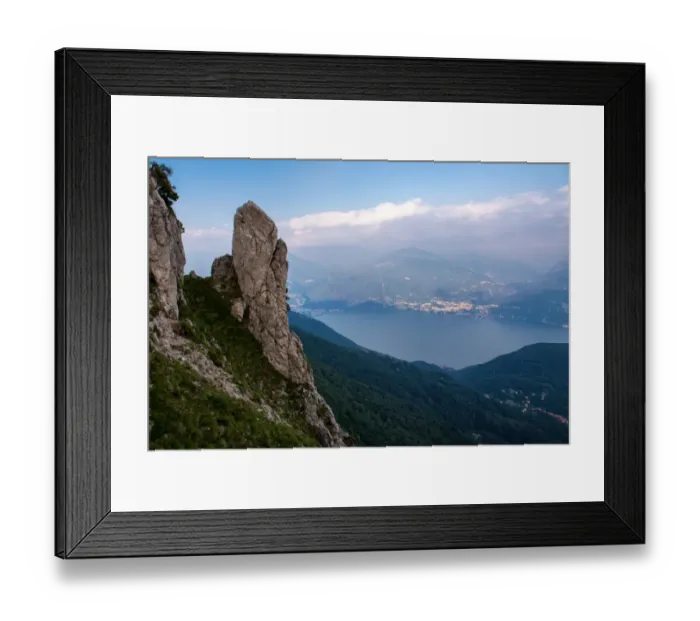 Framed Print : Lake como view from Pizzo Coppa on mountain Grona Framed Print : Lake como view from Pizzo Coppa on mountain Grona