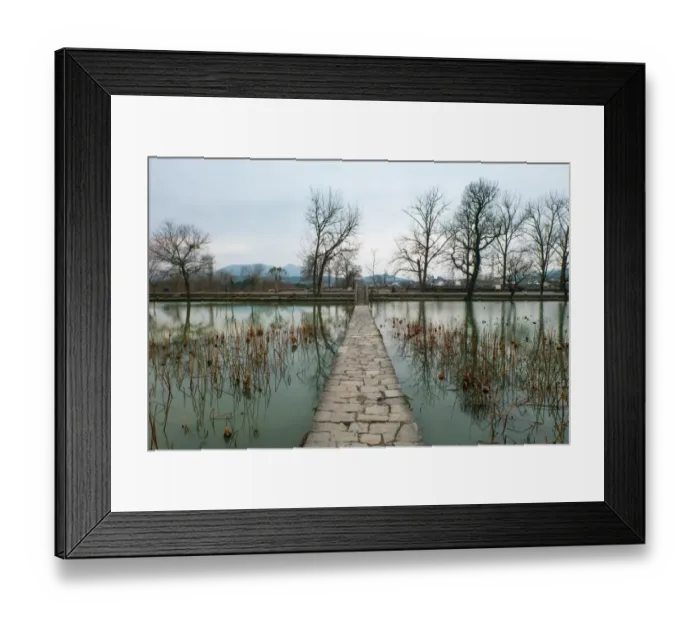 Framed Print : Old stone bridge of Hongcun, Anhui, China Framed Print : Old stone bridge of Hongcun, Anhui, China
