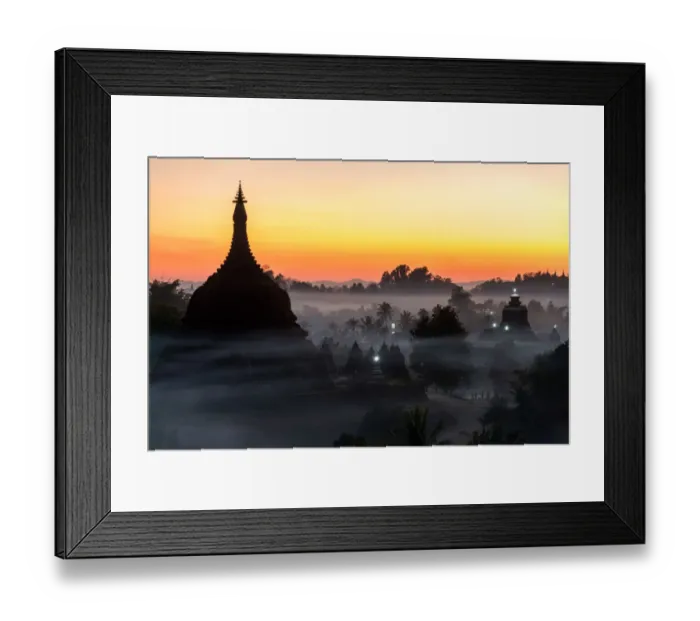 Framed Print : Mrauk-U in sunset time Framed Print : Mrauk-U in sunset time