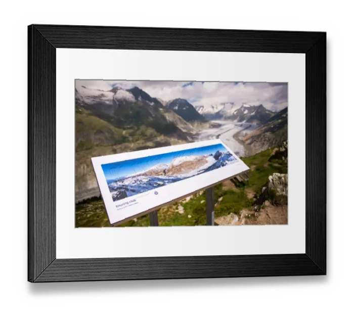 Framed Print : The sign of Aletsch Glacier, Switzerland Framed Print : The sign of Aletsch Glacier, Switzerland