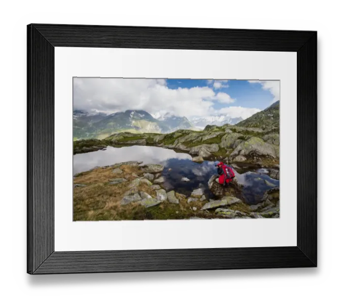 Framed Print : Bettmerhorn Variante trekking route Framed Print : Bettmerhorn Variante trekking route