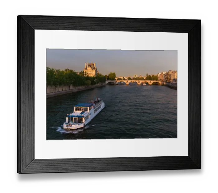 Framed Print : Seine river sightseeing cruise