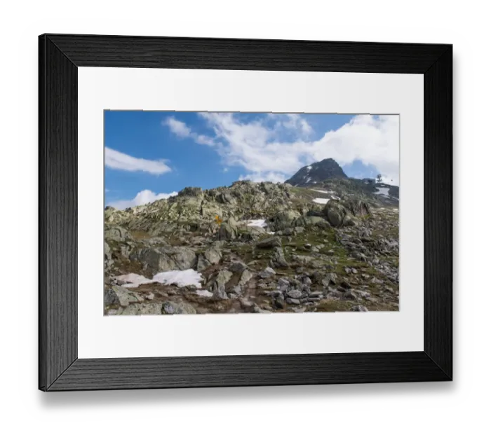 Framed Print : Bettmerhorn Variante trekking route