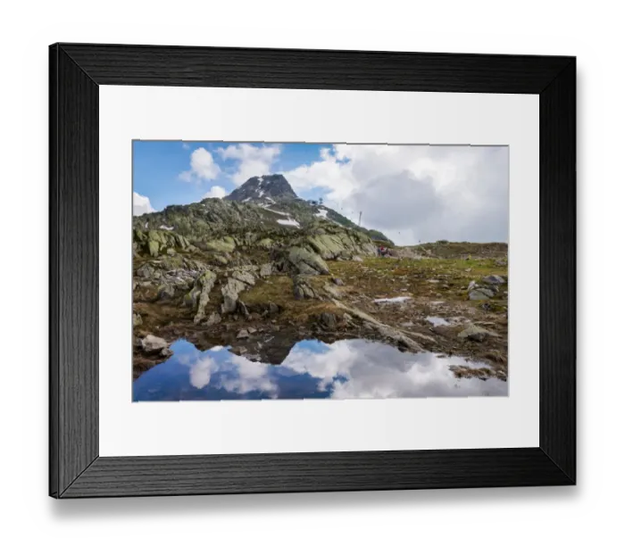 Framed Print : Bettmerhorn Variante trekking route