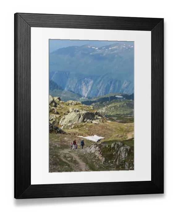 Framed Print : Bettmerhorn Variante trekking route
