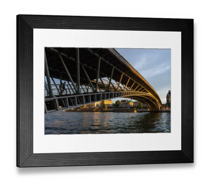 Framed Print : Passerelle Leopold Sedar Senghor in Paris, France Framed Print : Passerelle Leopold Sedar Senghor in Paris, France