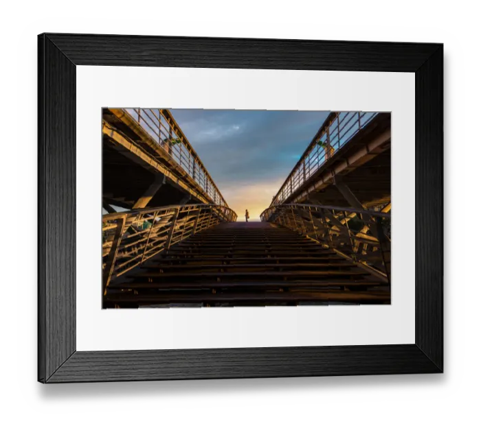 Framed Print : Passerelle Leopold Sedar Senghor in Paris, France Framed Print : Passerelle Leopold Sedar Senghor in Paris, France