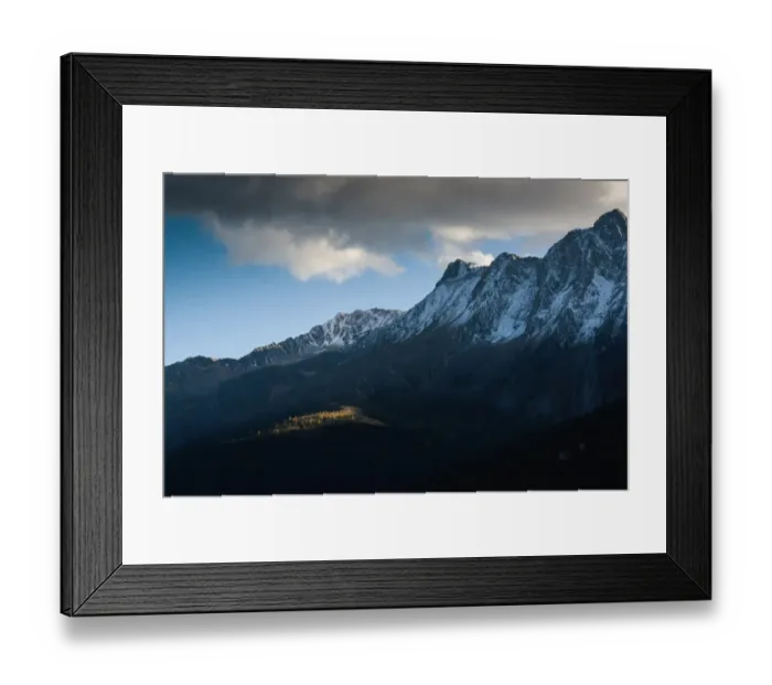 Framed Print : Snowy mountain near Shangri-La, Yunnan, China Framed Print : Snowy mountain near Shangri-La, Yunnan, China