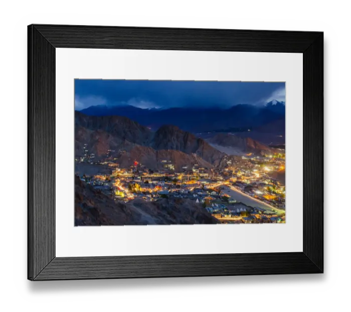 Framed Print : Leh village in twilight time Framed Print : Leh village in twilight time
