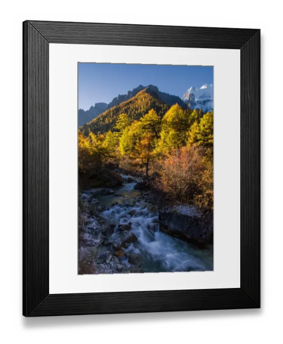 Framed Print : Stream in Yading National Reserve Framed Print : Stream in Yading National Reserve