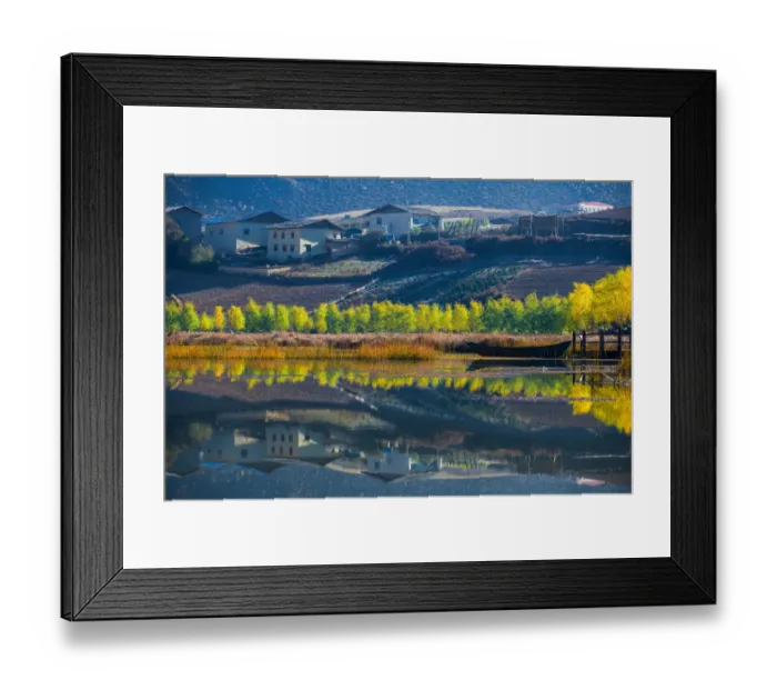 Framed Print : The reflection of autumn Framed Print : The reflection of autumn