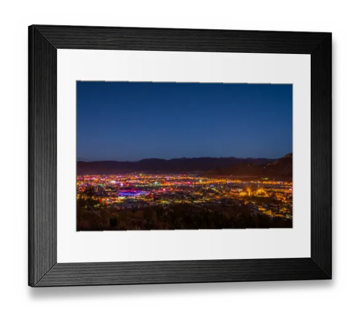 Framed Print : Shangri-La city at twilight time Framed Print : Shangri-La city at twilight time