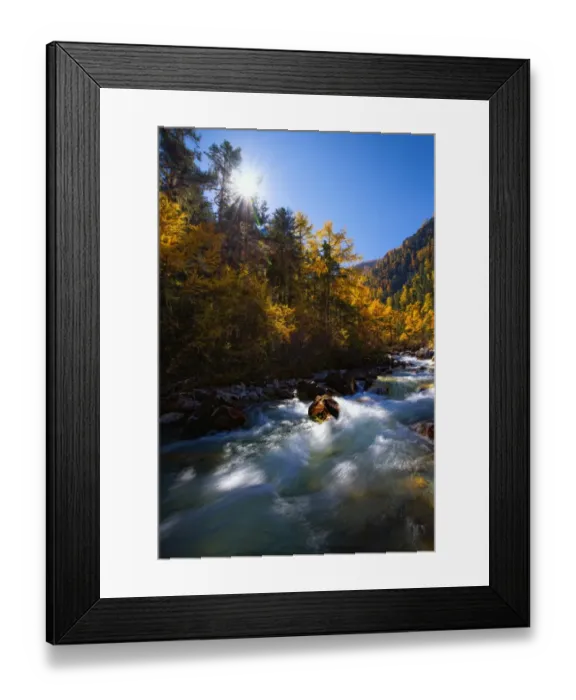 Framed Print : Stream in Yading Nature Reserve, Sichuan Province Framed Print : Stream in Yading Nature Reserve, Sichuan Province