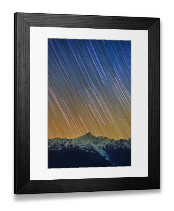 Framed Print : Meili Xue Shan at night Framed Print : Meili Xue Shan at night