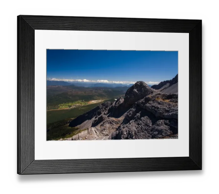Framed Print : Landscape from Yulong mountain in Lijiang Framed Print : Landscape from Yulong mountain in Lijiang