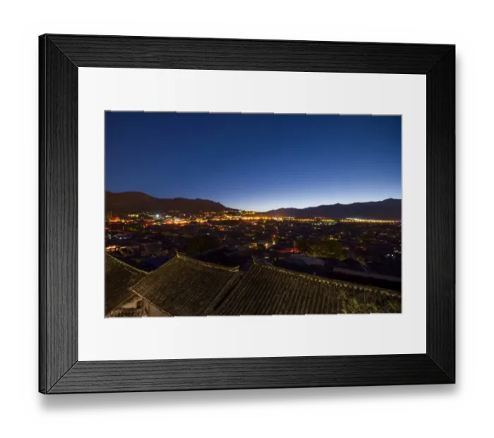 Framed Print : View of Lijiang from the rooftop Framed Print : View of Lijiang from the rooftop