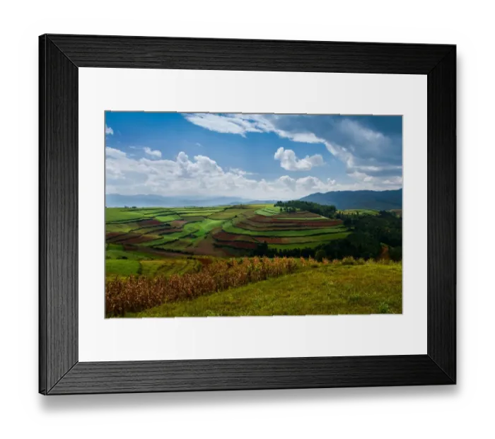 Framed Print : Hongtudi, Dongchuan red soil of Yunnan, China