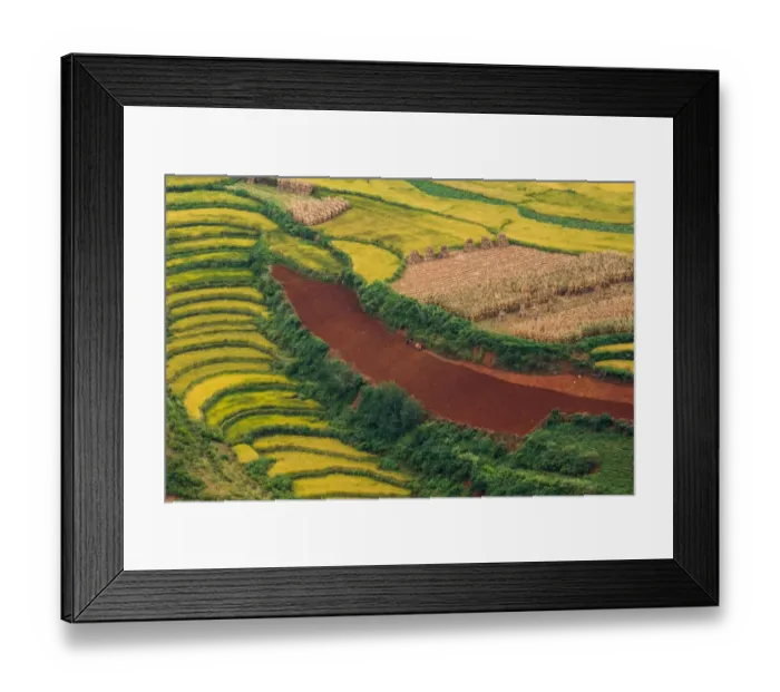 Framed Print : Hongtudi, Dongchuan red soil of Yunnan, China Framed Print : Hongtudi, Dongchuan red soil of Yunnan, China